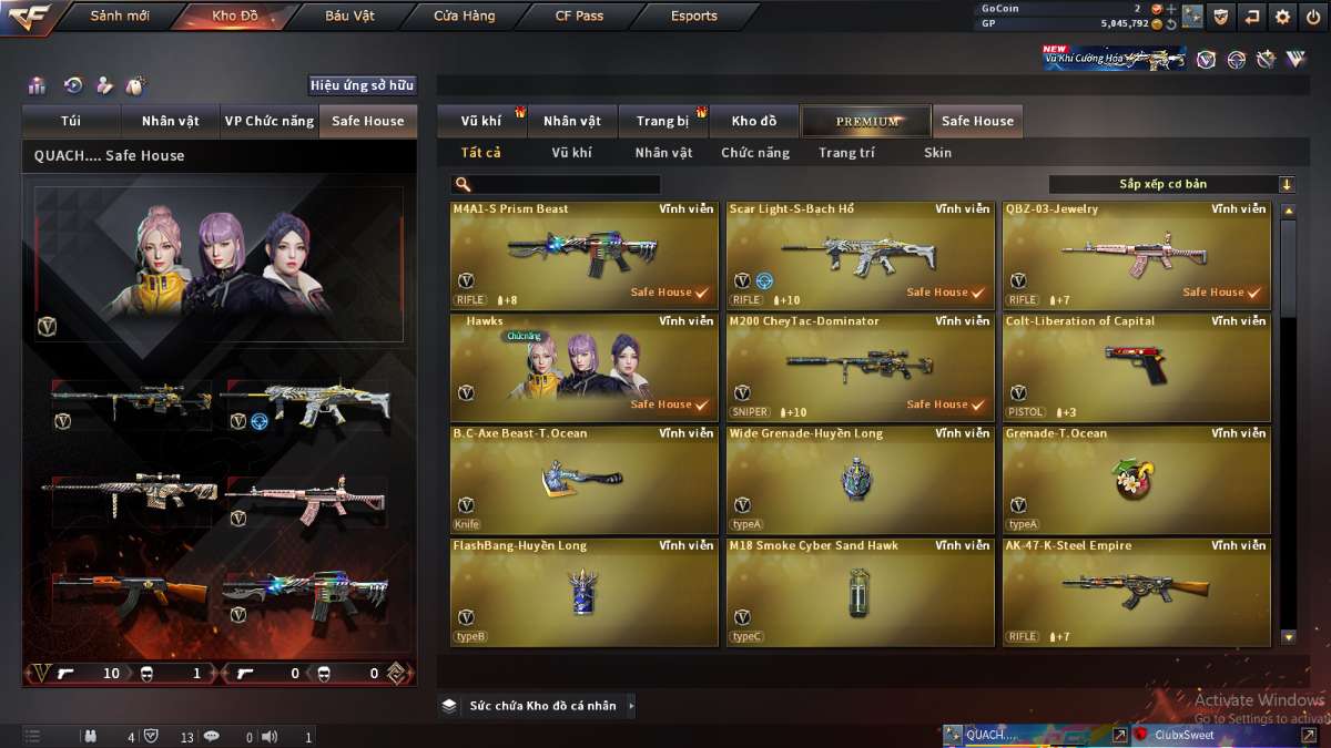 shop acc cf uy tin gia re